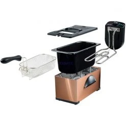 Fritteusen Mit Öl Bestron AF370CO, Fritteuse (kupfer/schwarz) -Kochen & Backen Soldes Bestron AF370CO Fritteuse@@9gffdb34 5