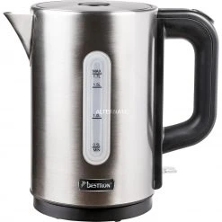 Bestron AWK800STE, Wasserkocher (edelstahl (gebürstet)/schwarz, 1,7 Liter)