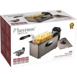 Fritteusen Mit Öl Bestron CoolZone AF357A, Fritteuse (grau/schwarz) -Kochen & Backen Soldes Bestron CoolZone AF357A Fritteuse@@1820339 4