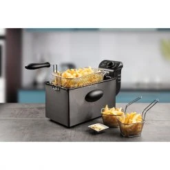 Fritteusen Mit Öl Bestron CoolZone AF357A, Fritteuse (grau/schwarz) -Kochen & Backen Soldes Bestron CoolZone AF357A Fritteuse@@1820339 5