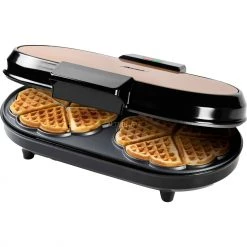 Bestron Doppel-Herzwaffeleisen ADWM730CO (kupfer/schwarz) -Kochen & Backen Soldes Bestron Doppel Herzwaffeleisen ADWM730CO@@1820328 2