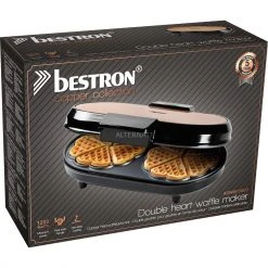 Bestron Doppel-Herzwaffeleisen ADWM730CO (kupfer/schwarz) -Kochen & Backen Soldes Bestron Doppel Herzwaffeleisen ADWM730CO@@1820328 4