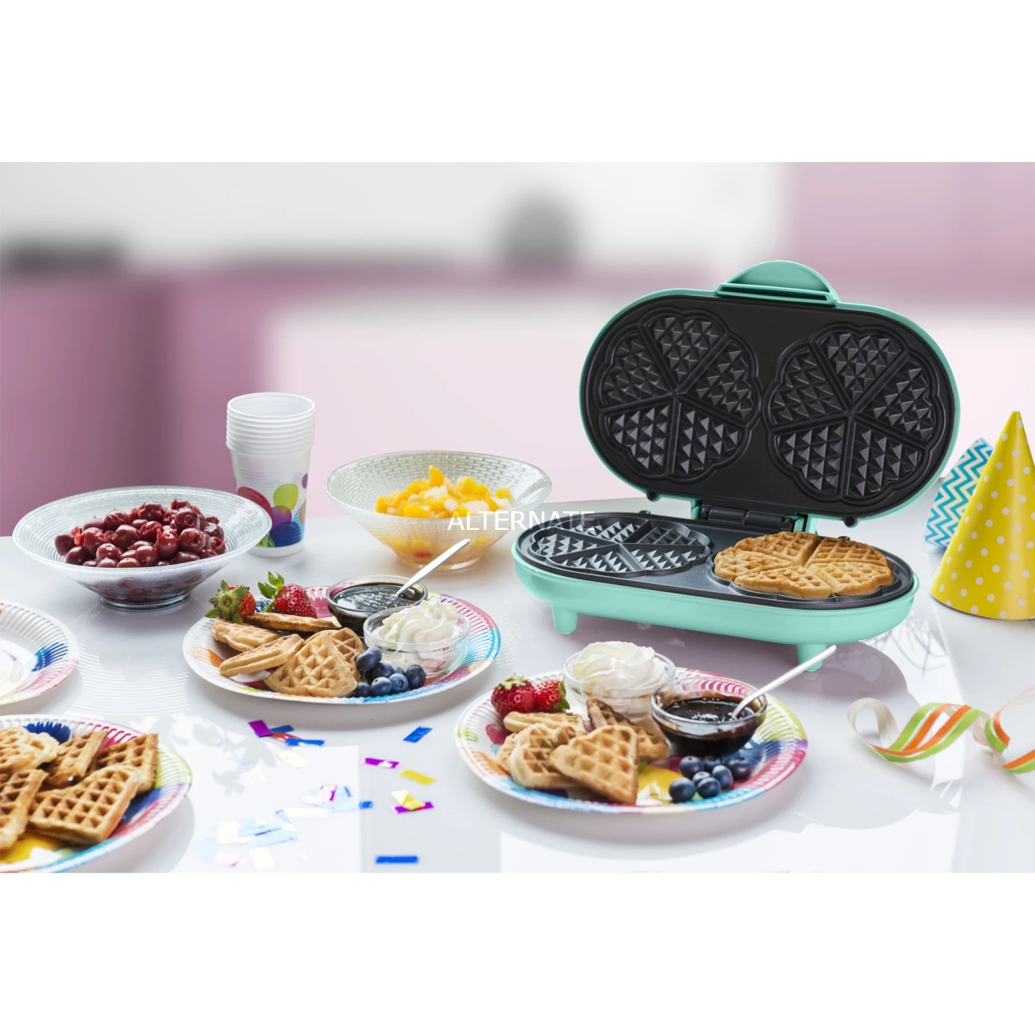 Bestron Doppelwaffeleisen ADWM1000M (mint) 8 Bestron Doppelwaffeleisen ADWM1000M (mint) – Bild 6