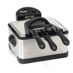 Fritteusen Mit Öl Bestron Family Fritteuse DF402B (edelstahl (gebürstet)/schwarz)