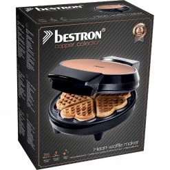 Bestron Herzwaffelautomat AWM700CO, Waffeleisen (kupfer/schwarz) -Kochen & Backen Soldes Bestron Herzwaffelautomat AWM700CO Waffeleisen@@1742342 4