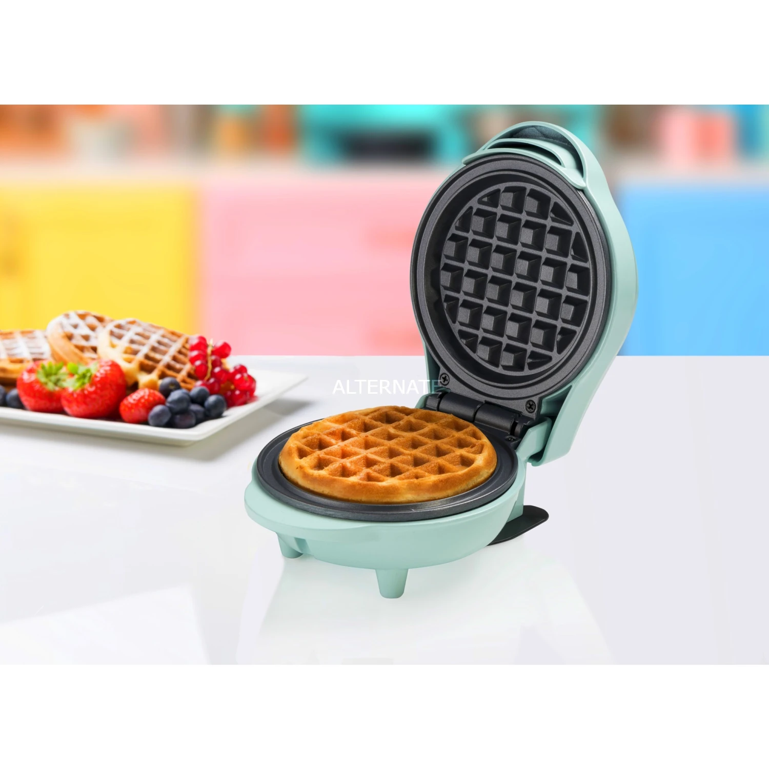 Bestron Mini-Waffelautomat AMW500M, Waffeleisen (mint) 6 Bestron Mini-Waffelautomat AMW500M, Waffeleisen (mint) – Bild 4