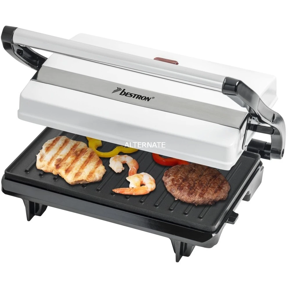 Kontaktgrills Bestron Paninigrill APM123W, Kontaktgrill (weiß/schwarz, 700 Watt) 4 Kontaktgrills Bestron Paninigrill APM123W, Kontaktgrill (weiß/schwarz, 700 Watt) – Bild 2