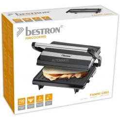 Kontaktgrills Bestron Paninigrill APM123Z, Kontaktgrill (schwarz, 700 Watt) -Kochen & Backen Soldes Bestron Paninigrill APM123Z Kontaktgrill@@9ggedb29 4