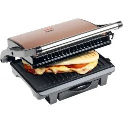 Kontaktgrills Bestron Paninigrill ASW113CO, Kontaktgrill (kupfer/schwarz, 1.000 Watt) -Kochen & Backen Soldes Bestron Paninigrill ASW113CO Kontaktgrill@@9ggedb44 2