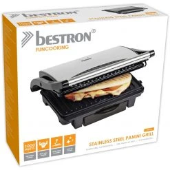 Kontaktgrills Bestron Paninigrill ASW113S, Kontaktgrill (edelstahl/schwarz, 1.000 Watt) -Kochen & Backen Soldes Bestron Paninigrill ASW113S Kontaktgrill@@9ggedb17 4