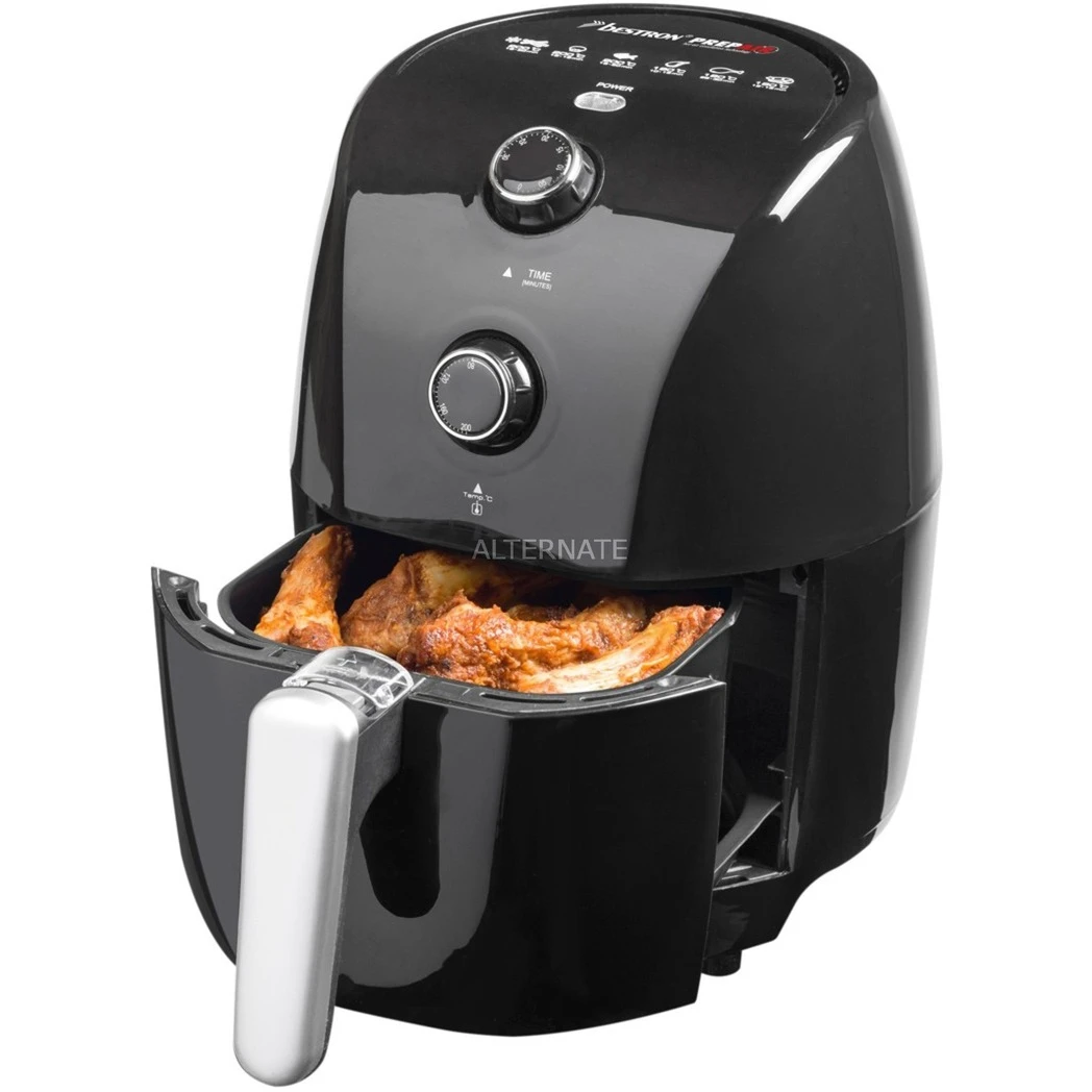 Bestron PrepAir AAF300, Heißluftfritteuse (schwarz) 4 Bestron PrepAir AAF300, Heißluftfritteuse (schwarz) – Bild 2