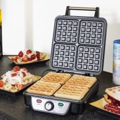 Bestron Waffeleisen ASW281 (silber/schwarz) -Kochen & Backen Soldes Bestron Waffeleisen ASW281 @@9gbkdb0c 4