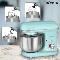 Küchenmaschinen Bomann Knetmaschine KM 6030, Küchenmaschine (türkis/silber) -Kochen & Backen Soldes Bomann Knetmaschine KM 6030 K chenmaschine@@9gk3db25 3