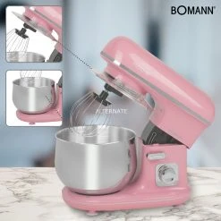 Küchenmaschinen Bomann Knetmaschine KM 6030, Küchenmaschine (rosa/silber) 12 Küchenmaschinen Bomann Knetmaschine KM 6030, Küchenmaschine (rosa/silber) -Kochen & Backen Soldes Bomann Knetmaschine KM 6030 K chenmaschine@@9gk3db26 4