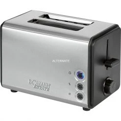 Bomann TA 1371 CB, Toaster (inox/schwarz)