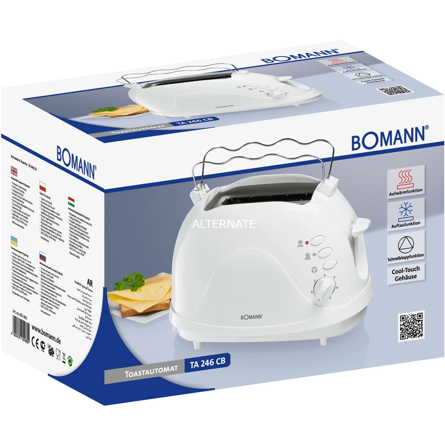 Bomann TA 246 CB, Toaster (weiß) 4 Bomann TA 246 CB, Toaster (weiß) – Bild 2