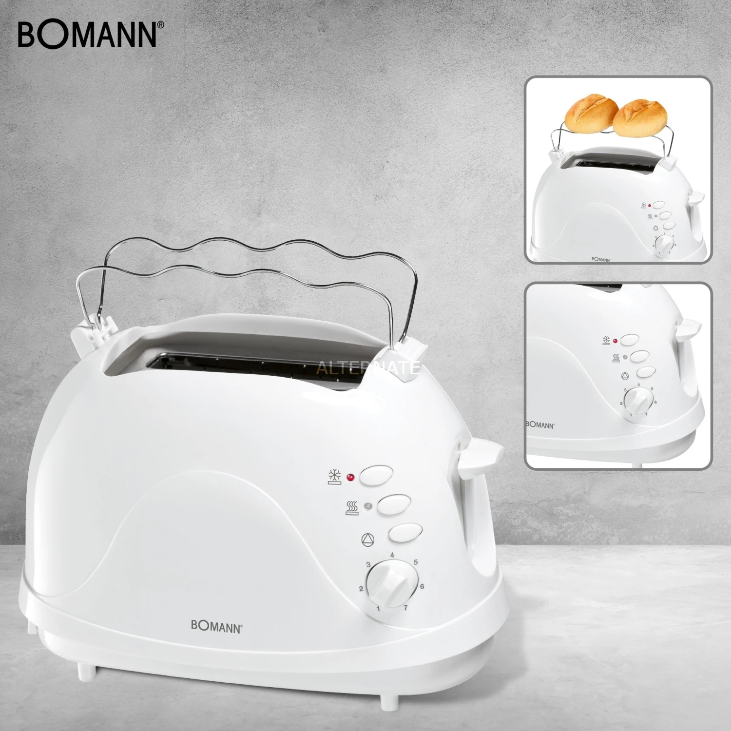 Bomann TA 246 CB, Toaster (weiß) 5 Bomann TA 246 CB, Toaster (weiß) – Bild 3