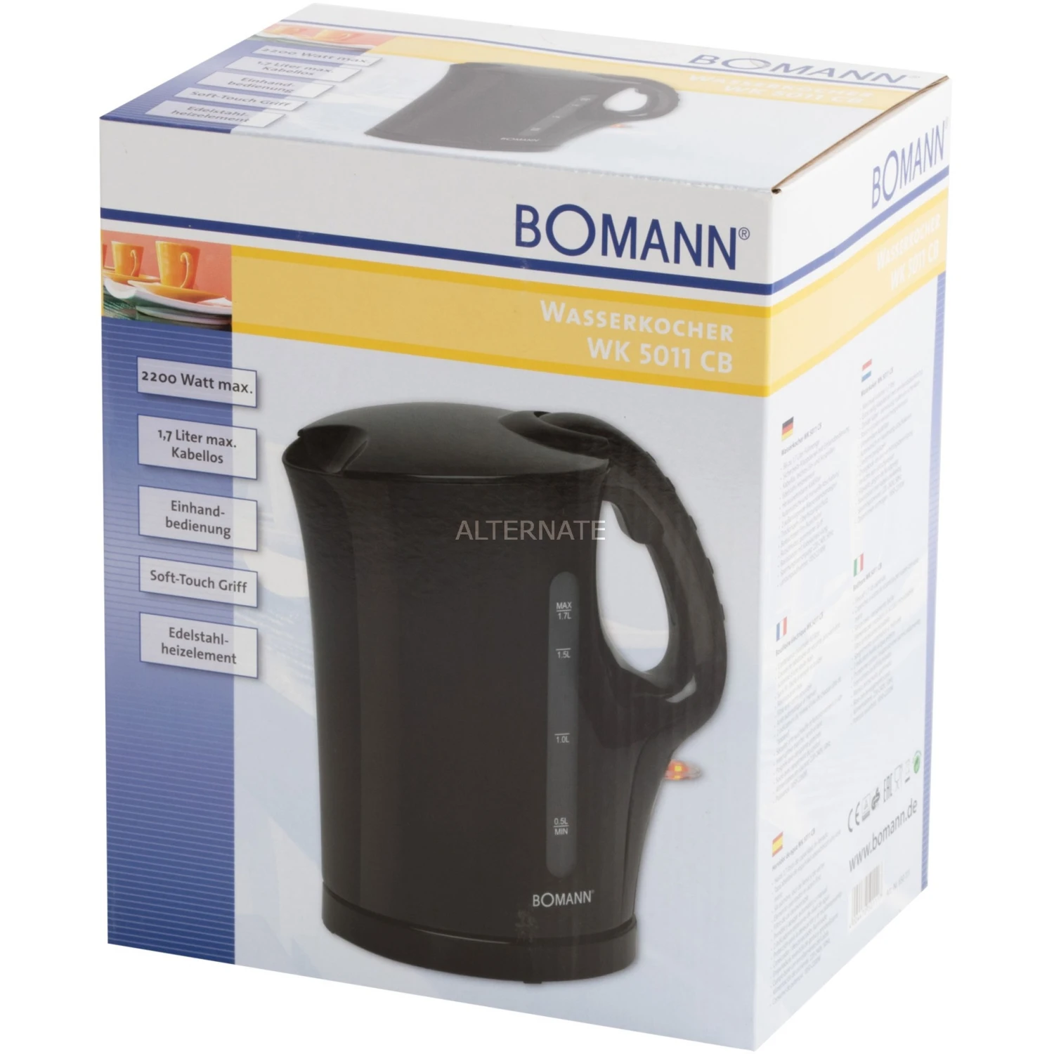 Bomann WK 5011 CB, Wasserkocher (schwarz, 1,7 Liter) 8 Bomann WK 5011 CB, Wasserkocher (schwarz, 1,7 Liter) – Bild 6