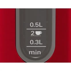 Bosch Wasserkocher Bosch DesignLine TWK4P434, Wasserkocher (rot/grau, 1,7 Liter) -Kochen & Backen Soldes Bosch DesignLine TWK4P434 Wasserkocher@@9gwldh36 5