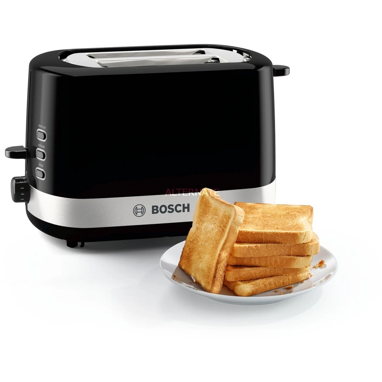 Bosch Kompakt Toaster TAT7403 (schwarz/edelstahl) 4 Bosch Kompakt Toaster TAT7403 (schwarz/edelstahl) – Bild 2