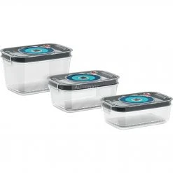 Vakuumierer Bosch Vakuum-Frischhaltedosen MSZV0FC3, Behälter (transparent/grau, 3er-Set)