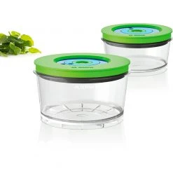 Vakuumierer Bosch Vakuum-Frischhaltedosen Set, 2-teilig, Behälter (transparent/grün) -Kochen & Backen Soldes Bosch Vakuum Frischhaltedosen Set 2 teilig Beh lter@@9gmjz01 3
