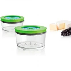 Vakuumierer Bosch Vakuum-Frischhaltedosen Set, 2-teilig, Behälter (transparent/grün) -Kochen & Backen Soldes Bosch Vakuum Frischhaltedosen Set 2 teilig Beh lter@@9gmjz01 4