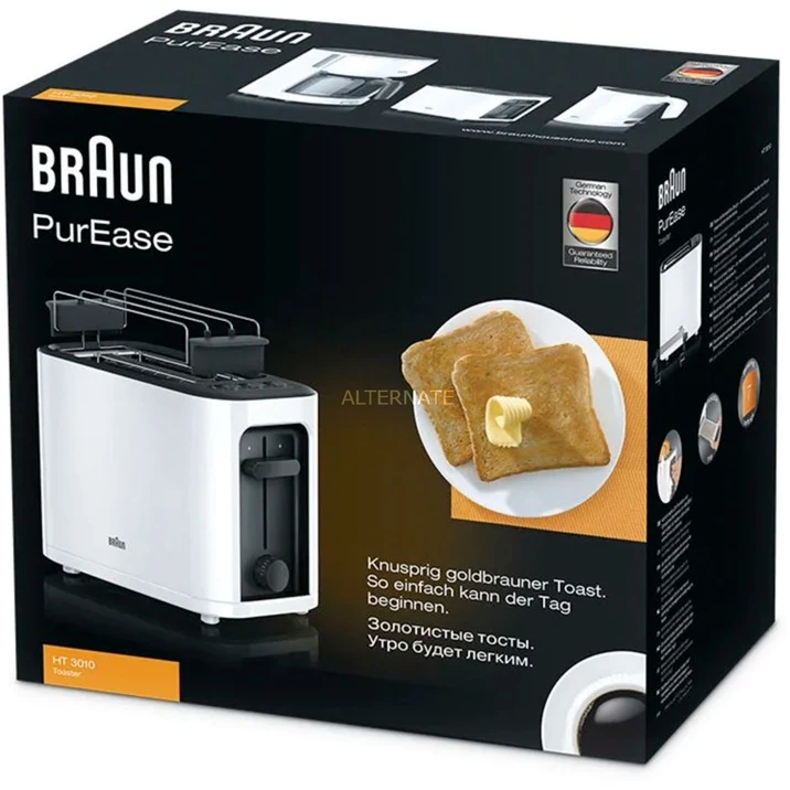 Braun PurEase HT 3010, Toaster (weiß) 4 Braun PurEase HT 3010, Toaster (weiß) – Bild 2