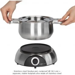 Fondues Clatronic FD 3516, Fondue (edelstahl/schwarz) 10 Fondues Clatronic FD 3516, Fondue (edelstahl/schwarz) -Kochen & Backen Soldes Clatronic FD 3516 Fondue@@1864187 2