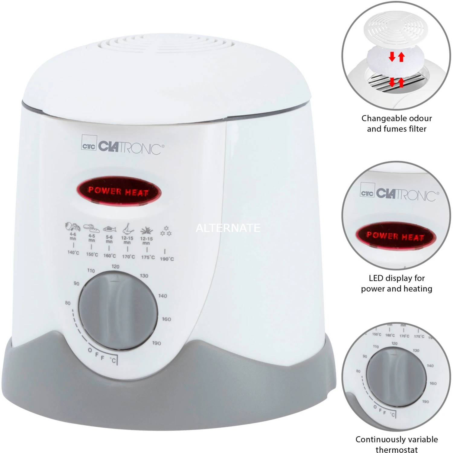 Fondues Clatronic Fondue-Fritteuse FFR 2916 (weiß/silber) 7 Fondues Clatronic Fondue-Fritteuse FFR 2916 (weiß/silber) – Bild 5