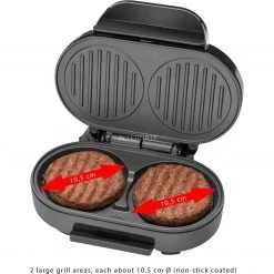 Kontaktgrills Clatronic Hamburger-Grill HBM 3696, Kontaktgrill (edelstahl/schwarz, 1.000 Watt) -Kochen & Backen Soldes Clatronic Hamburger Grill HBM 3696 Kontaktgrill@@1816215 3