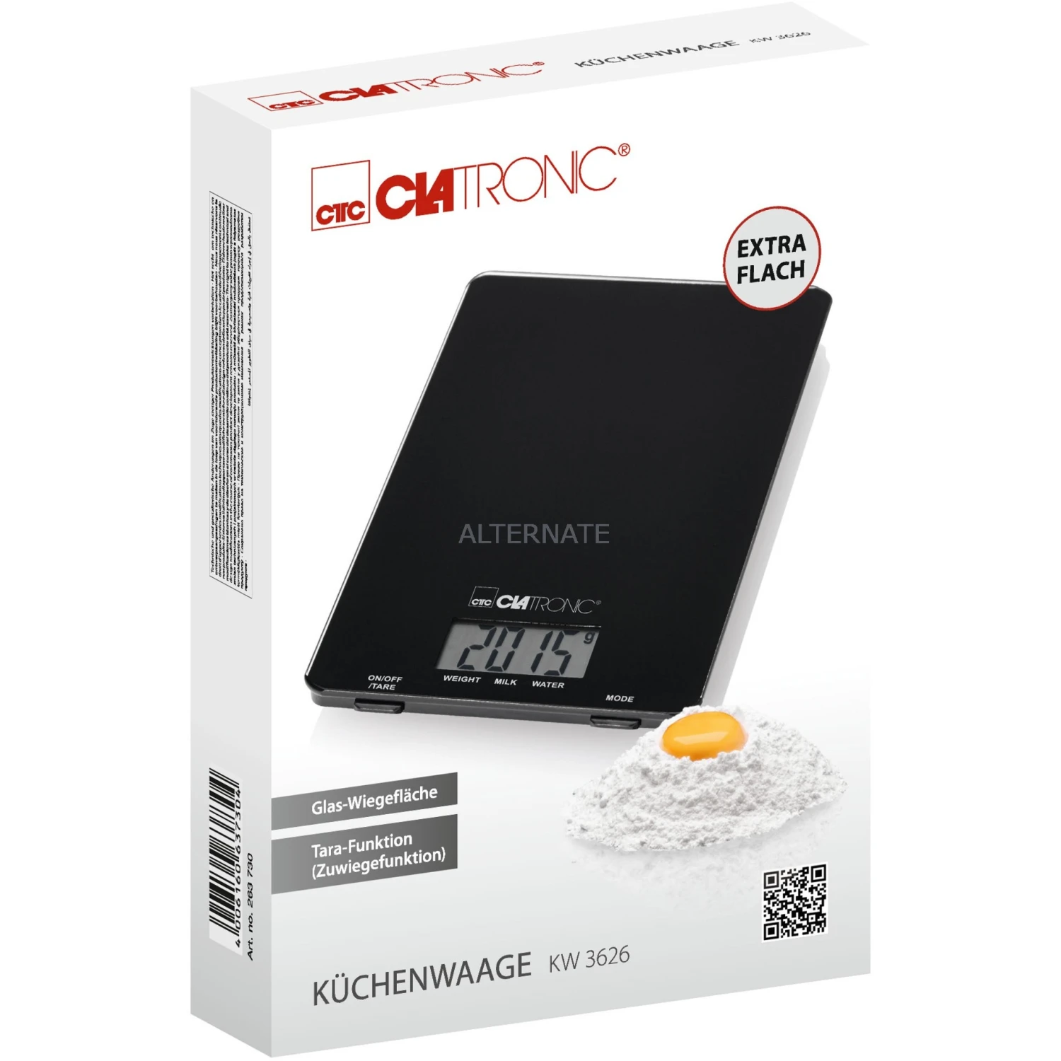 Küchenwaagen Clatronic Küchenwaage KW 3626 (schwarz) 4 Küchenwaagen Clatronic Küchenwaage KW 3626 (schwarz) – Bild 2