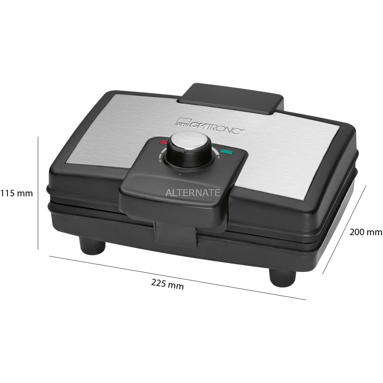 Clatronic WA 3606, Waffeleisen (schwarz/edelstahl) 7 Clatronic WA 3606, Waffeleisen (schwarz/edelstahl) – Bild 5