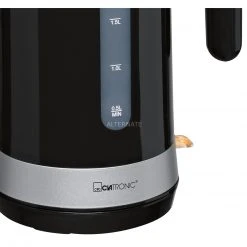 Clatronic WK 3452, Wasserkocher (schwarz/silber, 1,8 Liter) -Kochen & Backen Soldes Clatronic WK 3452 Wasserkocher@@9gwldc40 2