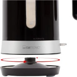 Clatronic WK 3452, Wasserkocher (schwarz/silber, 1,8 Liter) -Kochen & Backen Soldes Clatronic WK 3452 Wasserkocher@@9gwldc40 4