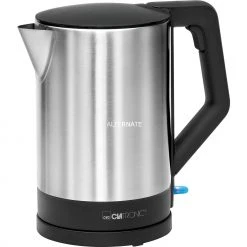 Clatronic Wasserkocher WKS 3692 (edelstahl/schwarz, 1,5 Liter)