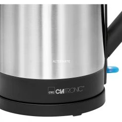 Clatronic Wasserkocher WKS 3692 (edelstahl/schwarz, 1,5 Liter) -Kochen & Backen Soldes Clatronic Wasserkocher WKS 3692@@9gwldc42 3