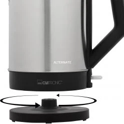 Clatronic Wasserkocher WKS 3692 (edelstahl/schwarz, 1,5 Liter) -Kochen & Backen Soldes Clatronic Wasserkocher WKS 3692@@9gwldc42 4