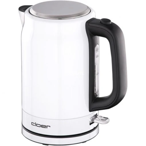 Cloer Edelstahl-Wasserkocher 4521 (weiß, 1,7 Liter) -Kochen & Backen Soldes Cloer Edelstahl Wasserkocher 4521@@1675550