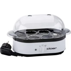 Cloer Eierkocher 6081 (weiß, Mit Edelstahlheizplatte Für 6 Eier)