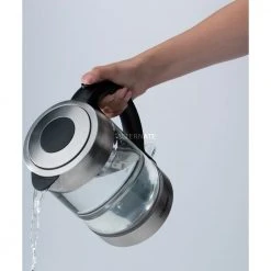 Cloer Glas-Wasserkocher 4429 (edelstahl (gebürstet)/schwarz, 1,7 Liter) -Kochen & Backen Soldes Cloer Glas Wasserkocher 4429@@1675547 4