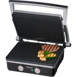 Kontaktgrills Cloer Kontaktgrill 6339 (silber/schwarz) -Kochen & Backen Soldes Cloer Kontaktgrill 6339@@1675952 2