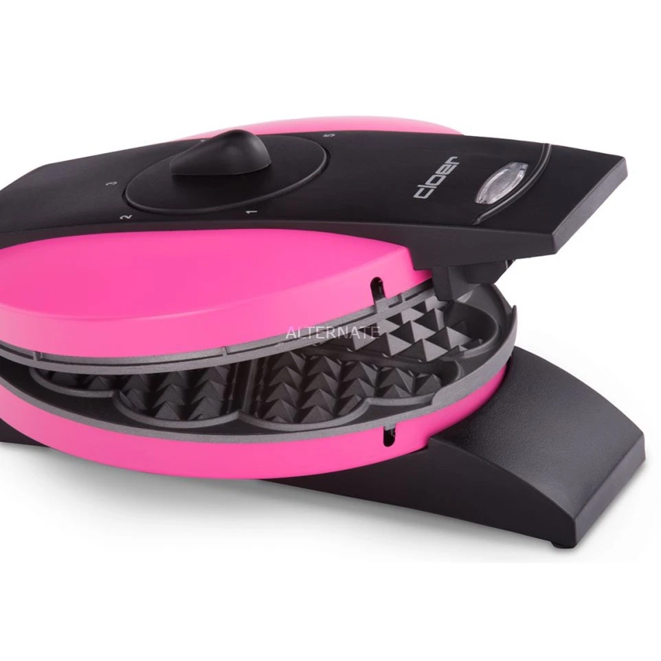 Cloer Waffelautomat 1627-11, Waffeleisen (pink/schwarz) 6 Cloer Waffelautomat 1627-11, Waffeleisen (pink/schwarz) – Bild 4