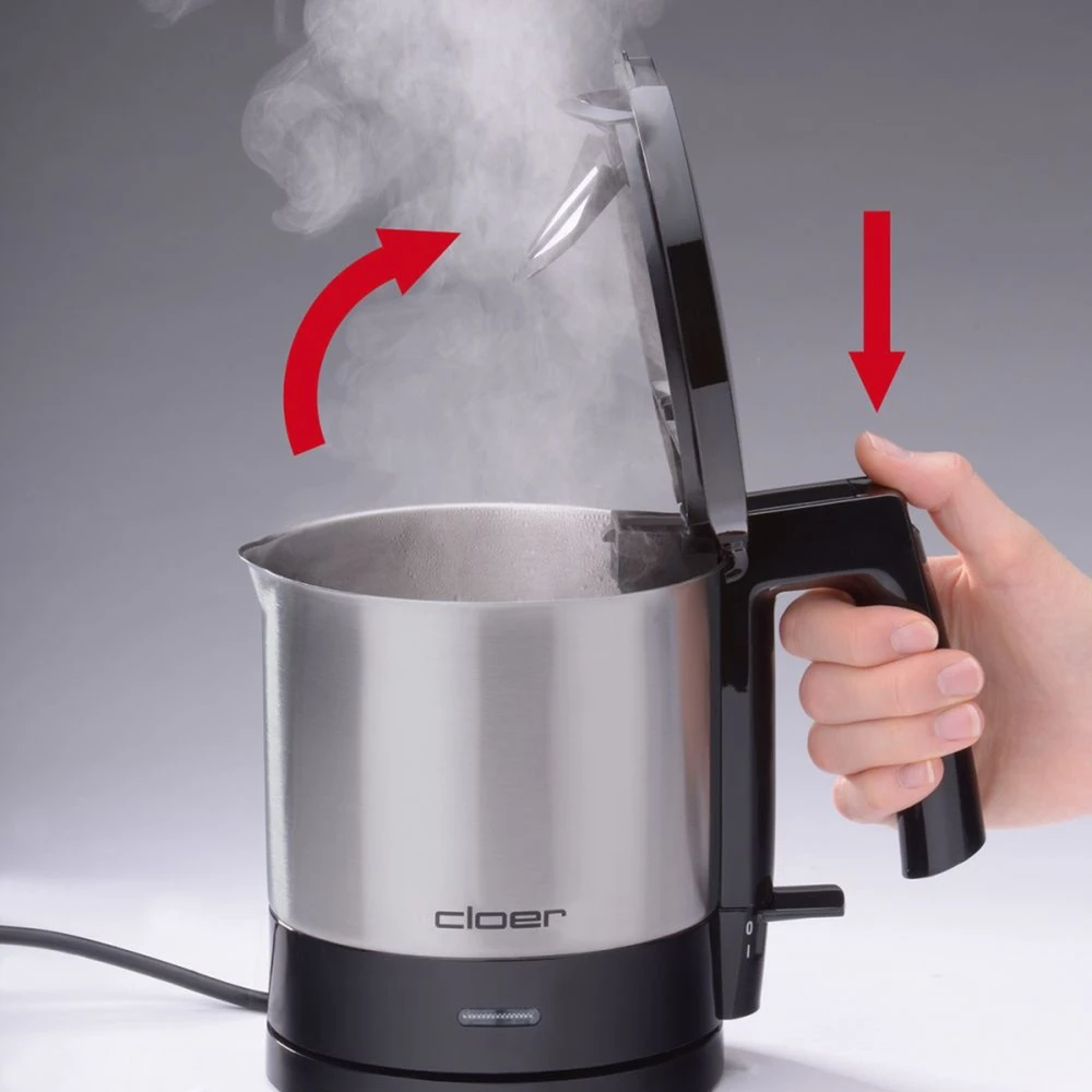 Cloer Wasserkocher 4720 (edelstahl/schwarz, 1,0 Liter) 7 Cloer Wasserkocher 4720 (edelstahl/schwarz, 1,0 Liter) – Bild 5
