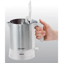 Cloer Wasserkocher 4891 (edelstahl/weiß, 1,2 Liter) -Kochen & Backen Soldes Cloer Wasserkocher 4891@@9gwldc16 2