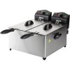 Fritteusen Mit Öl Domo DO560FR, Fritteuse (edelstahl/schwarz, Inhalt: 2 X 3L) -Kochen & Backen Soldes Domo DO560FR Fritteuse@@1838610