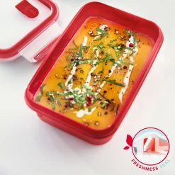 Zubehör Für Backofen Emsa CLIP & MICRO Mikrowellendose 0,8 Liter (rot, Rechteckig, Mit Deckel) -Kochen & Backen Soldes Emsa CLIP MICRO Mikrowellendose 0 8 Liter@@1832033 4