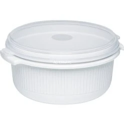 Zubehör Für Backofen Emsa MICRO FAMILY Mikrowellentopf 1,5 Liter, Dose (weiß, Mit Deckel)