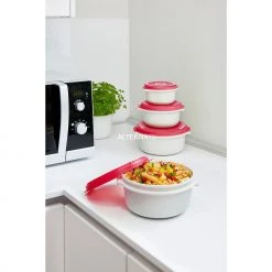 Zubehör Für Backofen Emsa MICRO FAMILY Mikrowellentopf, Starterset 3-teilig, Dose (weiß/rot, 3 Töpfe, 3 Deckel) -Kochen & Backen Soldes Emsa MICRO FAMILY Mikrowellentopf Starterset 3 teilig Dose@@1832060 7