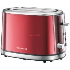 Grundig Red Sense TA 6330, Toaster (rot/edelstahl)